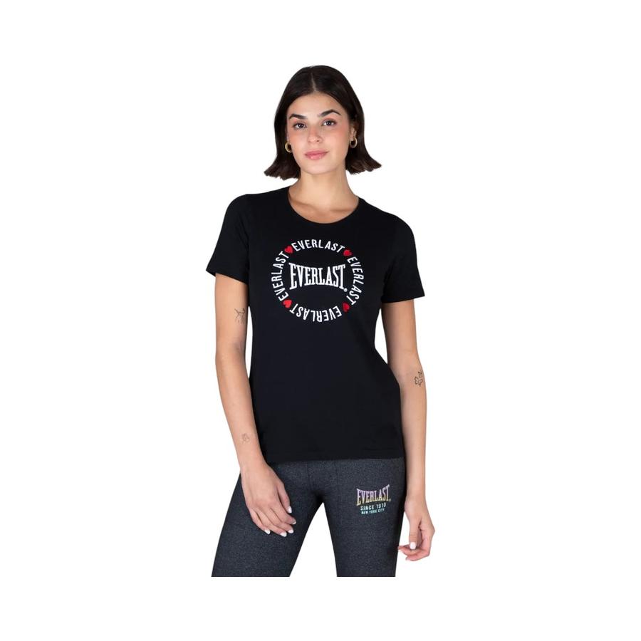 Polera Mujer Everlast Manga Corta Poetic 2.0 Ngero