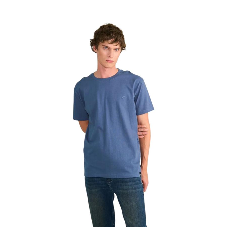 Polera Hombre Ellus Básica Logo Bordado Azul