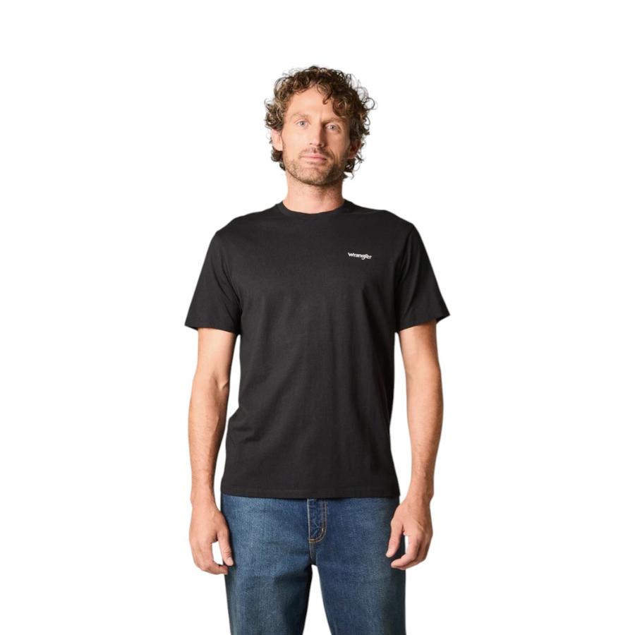Polera Hombre Wrangler Graphic Reg Tee Negro