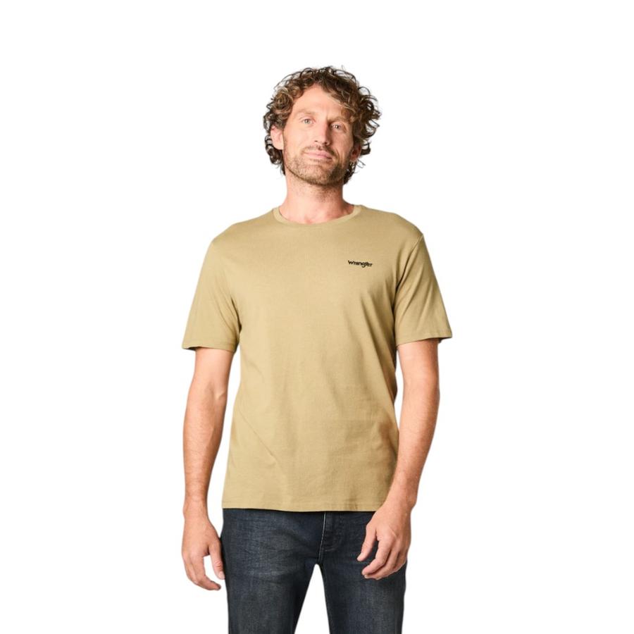 Polera Hombre Wrangler Graphic Regular Verde Militar