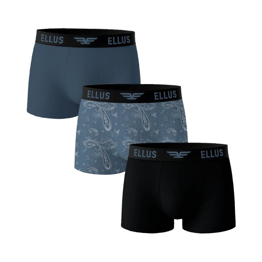 Bóxer Hombre Pack x3 Ellus Pretina Custom Azul Surtido