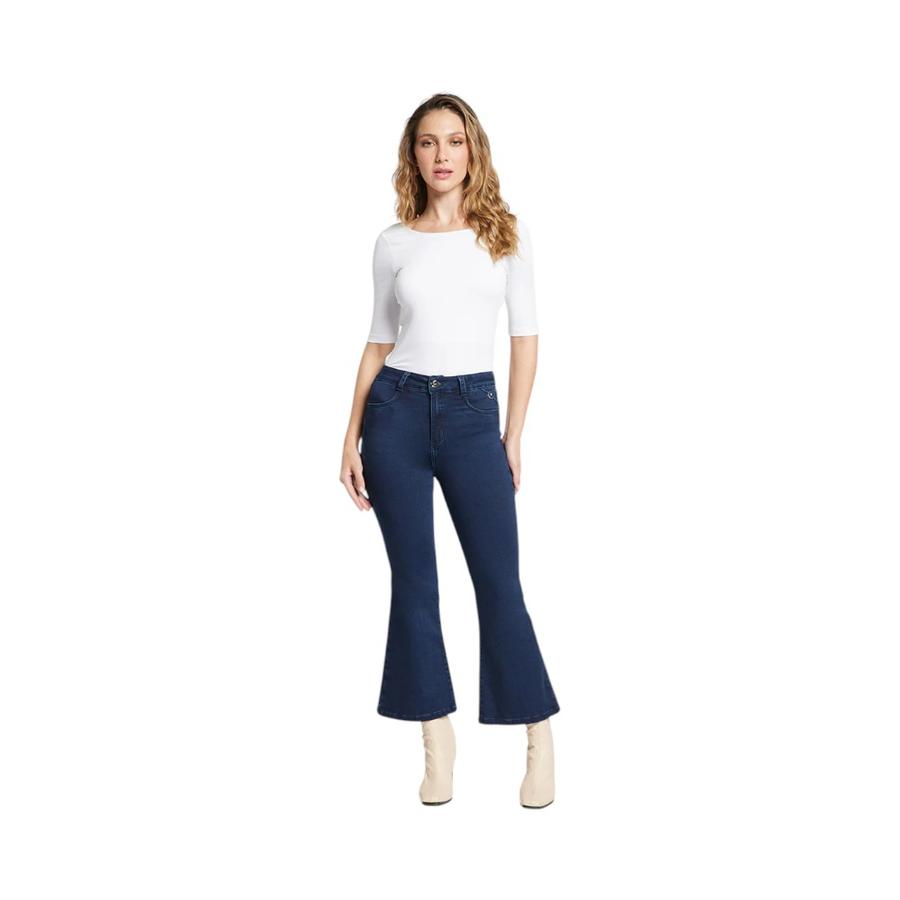 Jeans Flare Mujer Amalia Jeans Agata 5405 Azul Oscuro