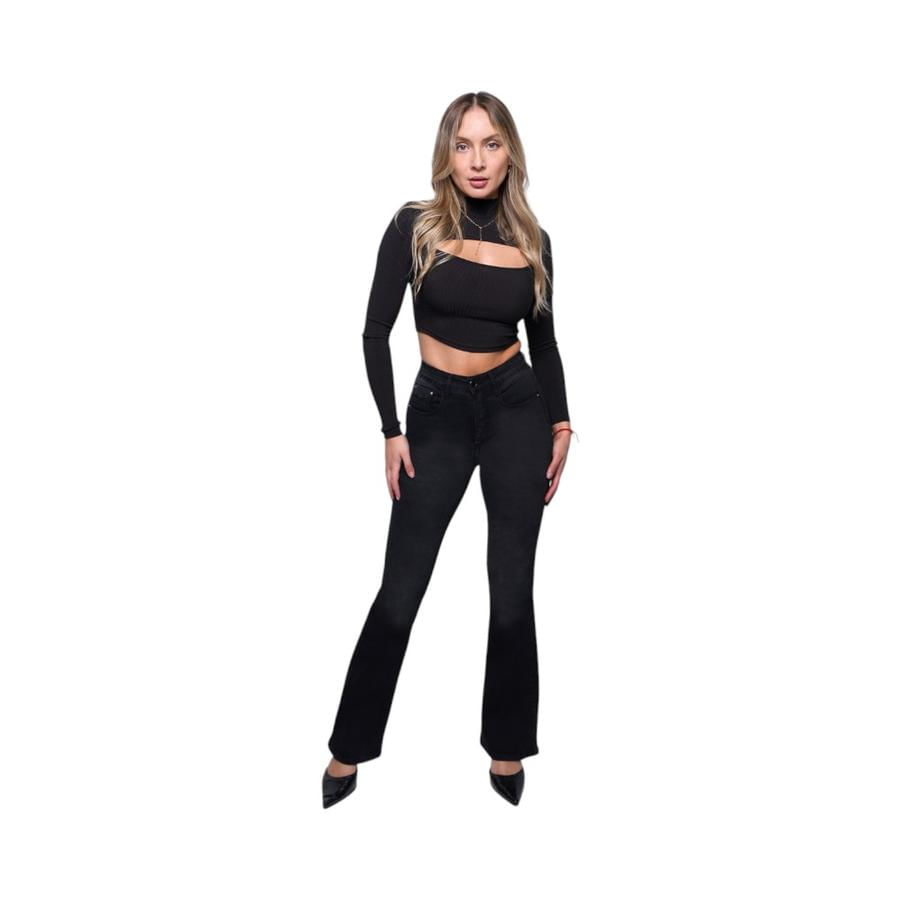 Jeans Flare Mujer Madison 4225 Negro
