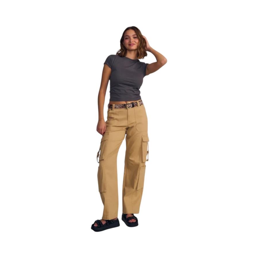 Pantalón Cargo Mujer Il Gioco Street Multibolsillos Beige