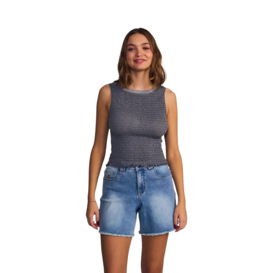 Polera Sin Mangas Mujer Il Gioco Essentials Knitwear Gris