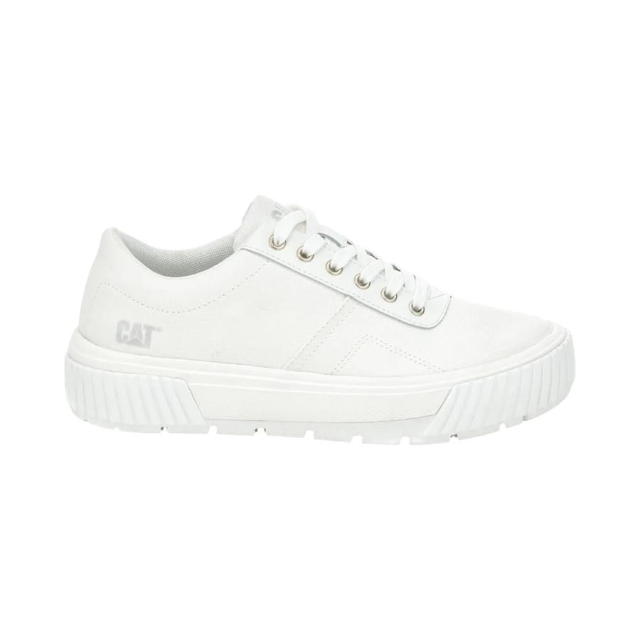 Zapatilla Mujer Cat Amp Canvas Blanco