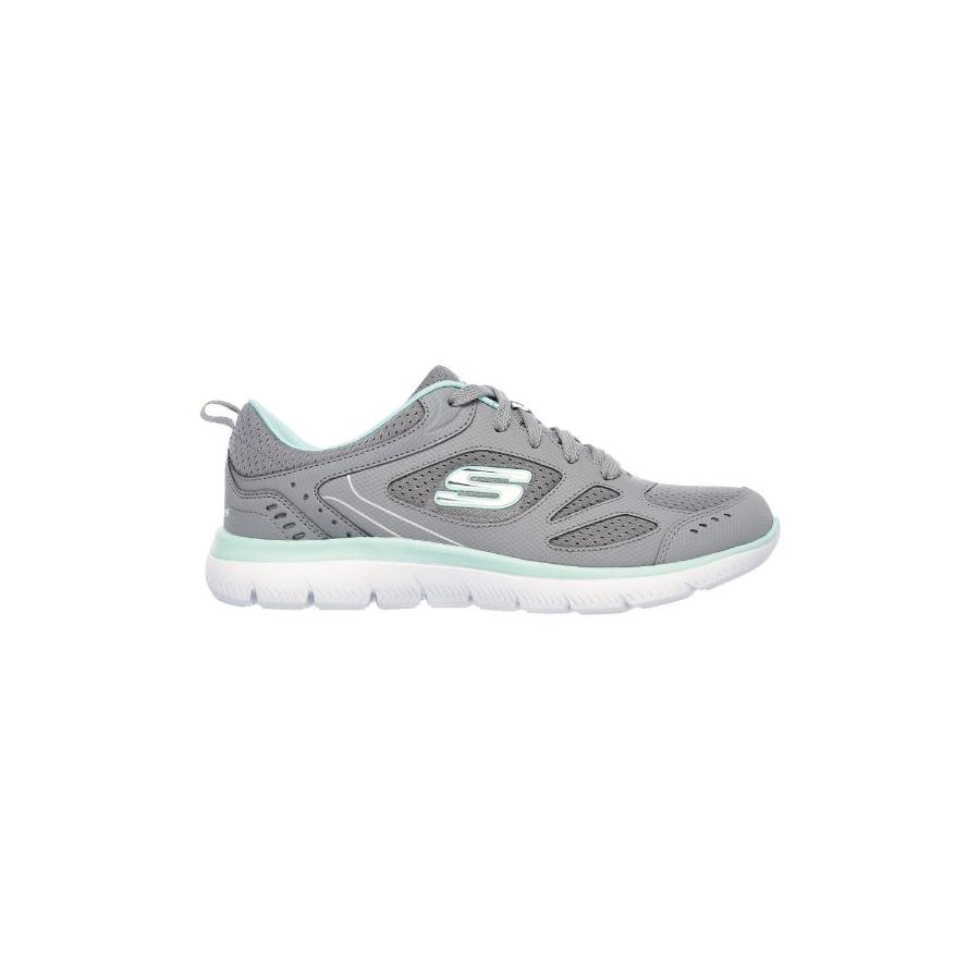 Zapatilla Mujer Skechers Summits Gris-Menta