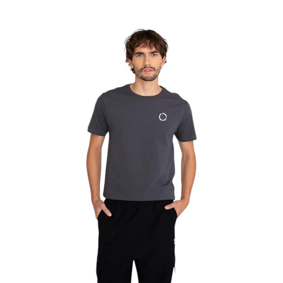 Polera Hombre Converse Communicate Globally Gris Oscuro