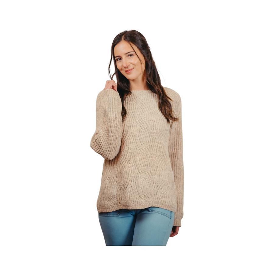 Sweater Mujer Carolie Manga Raglan I26 Beige