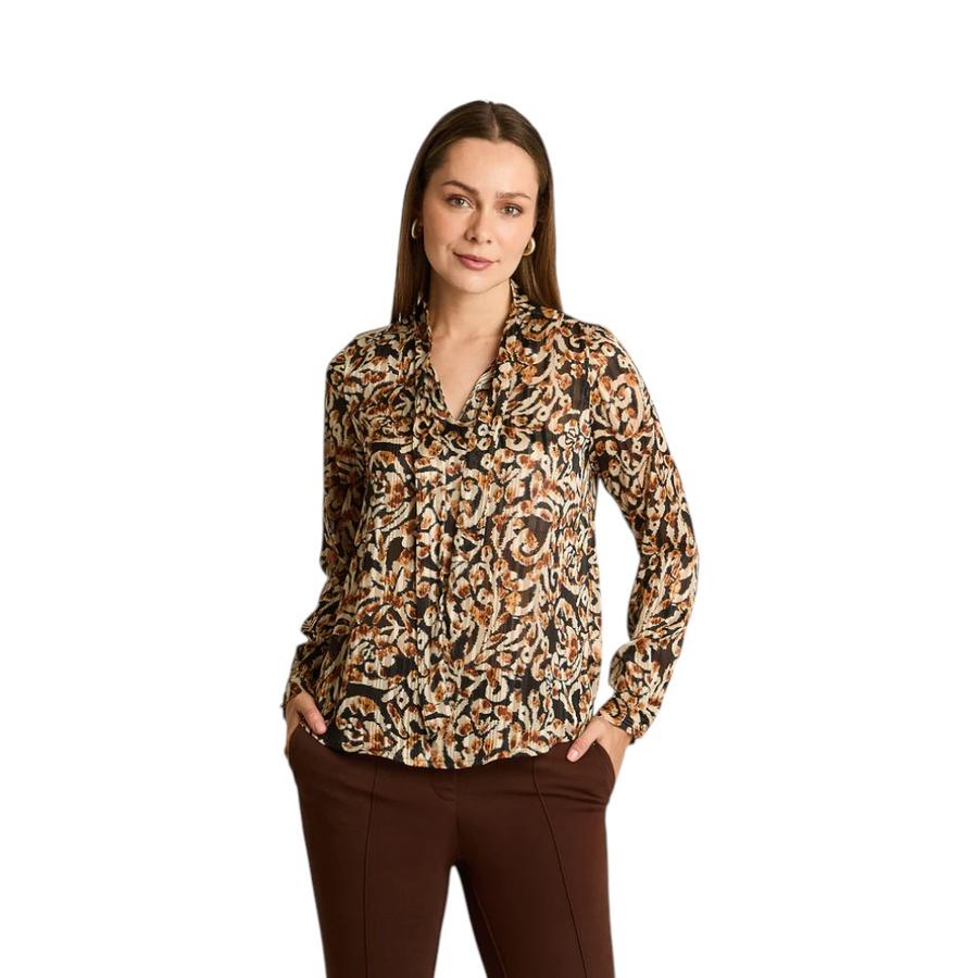 Blusa Mujer Lorenzo di Pontti Manga Larga Negro