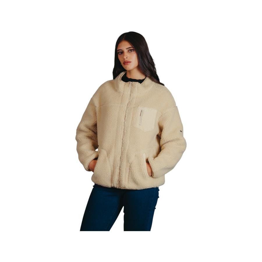 Polerón Sherpa Mujer Maox Crudo