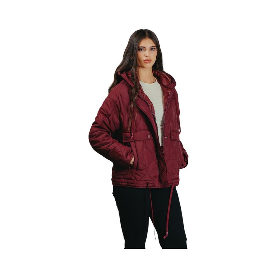 Parka Capucha Mujer Maox Burdeo