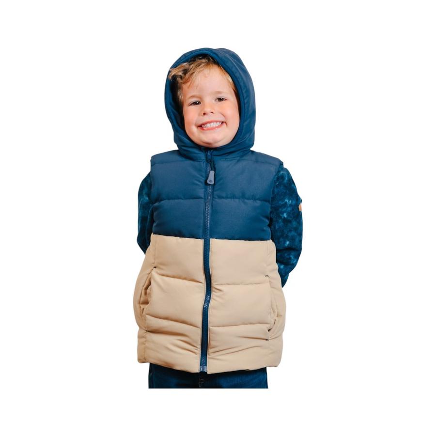 Parka Outdoor Niño Greenlife Sin Mangas Azul Marino