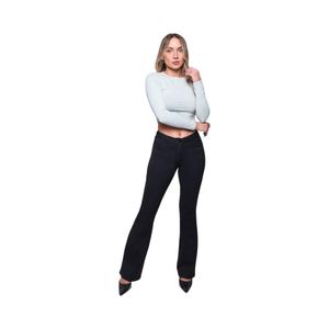 Jeans Flare Push Up Mujer Mohicano Jeans Kylie Negro