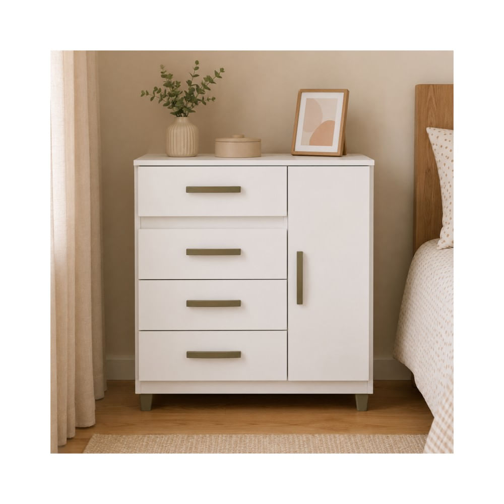 Cómoda Baum Fellicci Leme 90,5cm Blanco